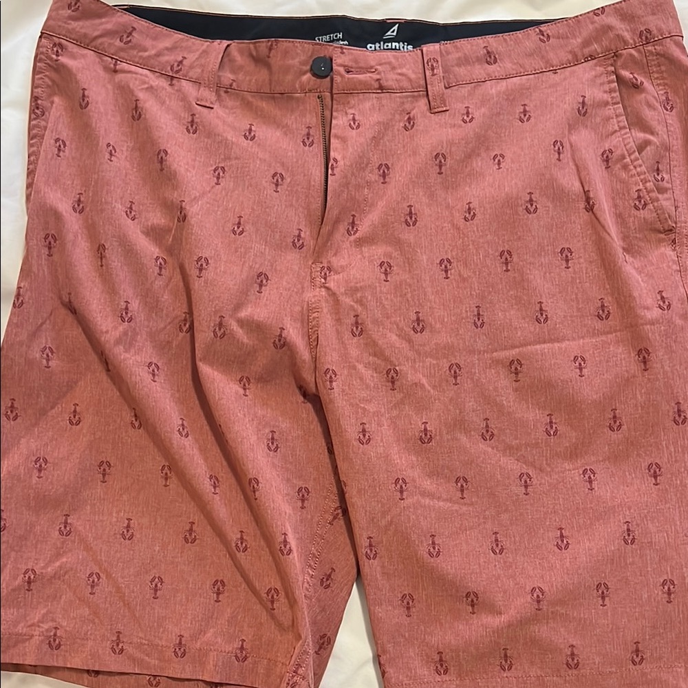 Red Anchor Print Shorts
